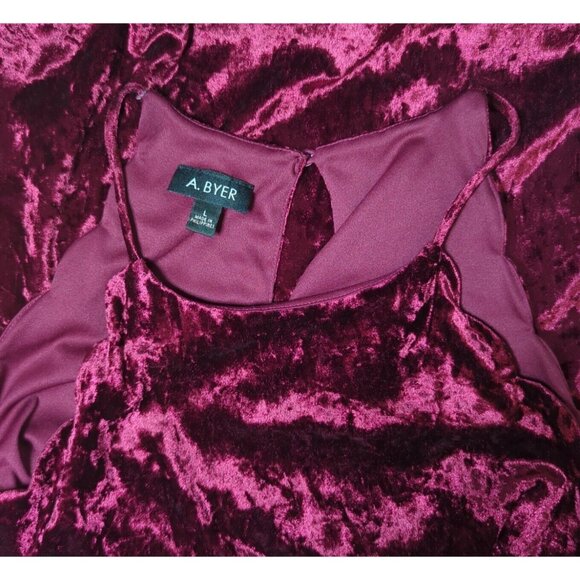 Womans Dress Sz L Cocktail Formal Sheath Spaghetti Strap Oxblood Vamp Fairy Goth - Picture 8 of 11